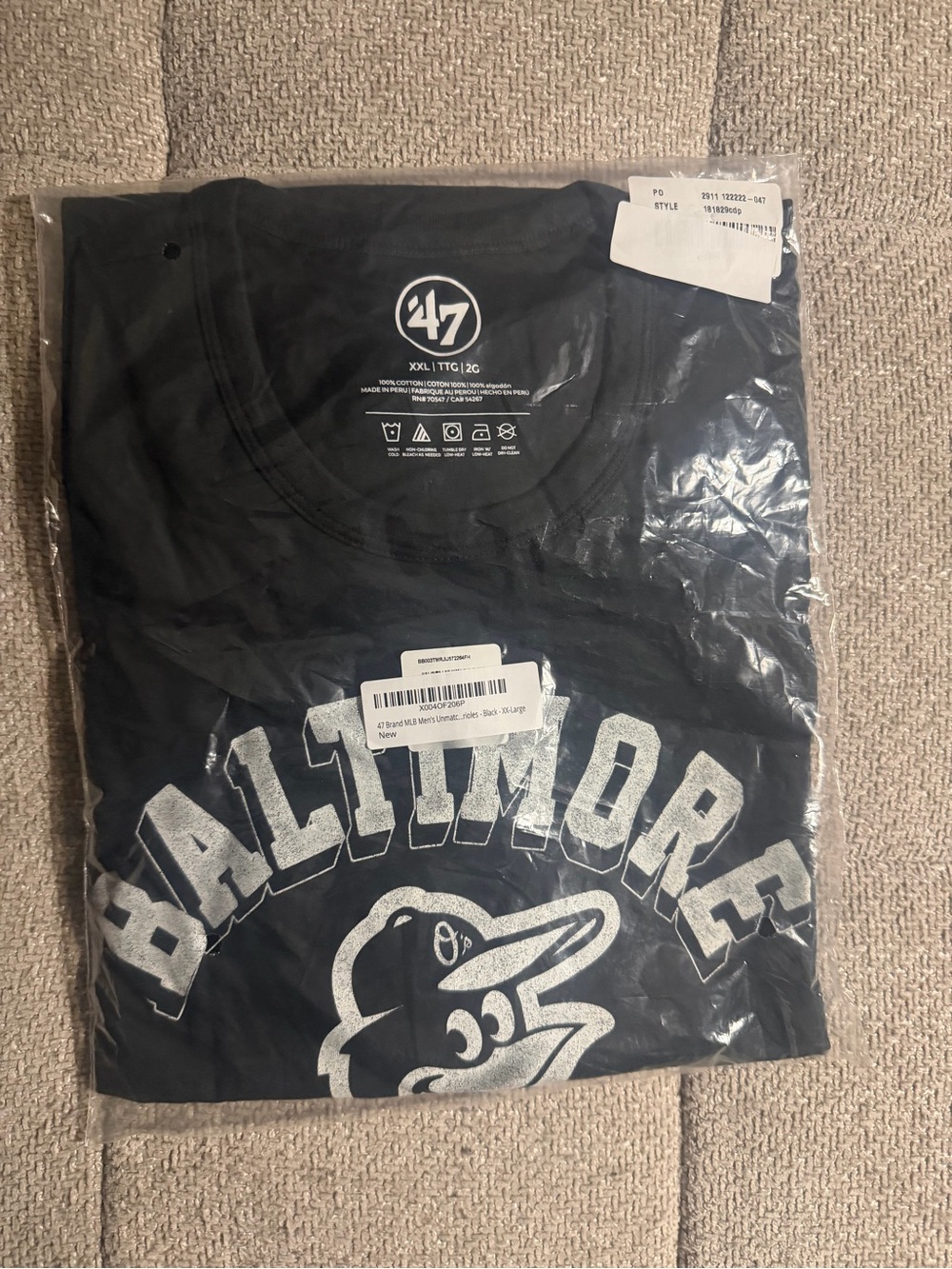 XXL Men's Baltimore Graphic Tee in Black